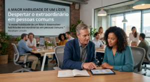 A maior habilidade de um líder despertar o potencial de pessoas comuns.