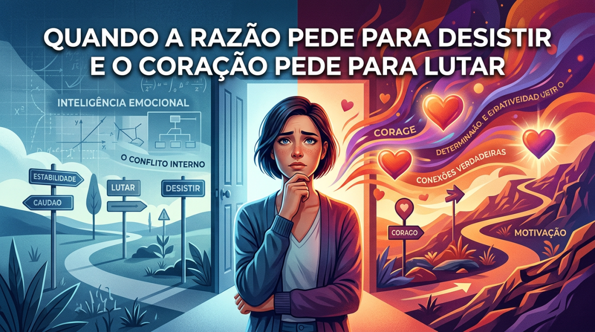 Quando a razão pede para desistir e o coração pede para lutar.